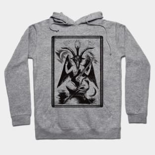 Baphomet strat guitar black transparent Hoodie